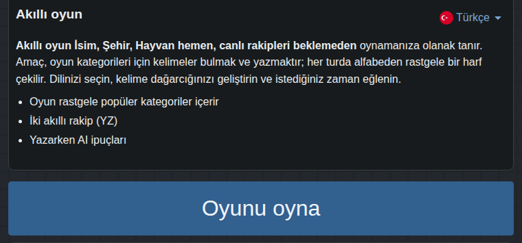 Akıllı oyunun başlangıcı