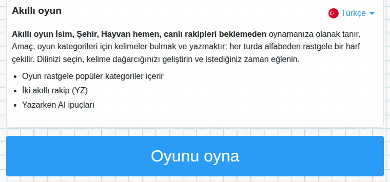Akıllı oyunun başlangıcı
