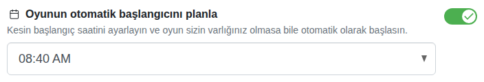 Ayar: sabit oyun başlangıcı