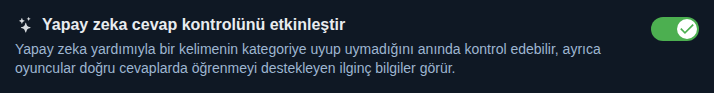 Ayar: cevapların yapay zekâyla kontrolü
